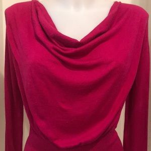 Fuchsia silk and cashmere sweater